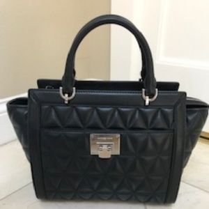 NWT Michael Kors Vivianne Black Lg Satchel $498